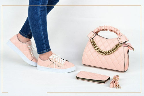 3-Piece Matching Sneaker, Handbag & Wallet Set