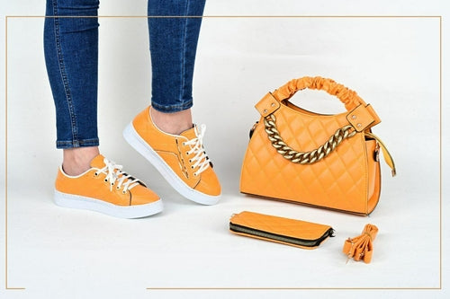 3-Piece Matching Sneaker, Handbag & Wallet Set