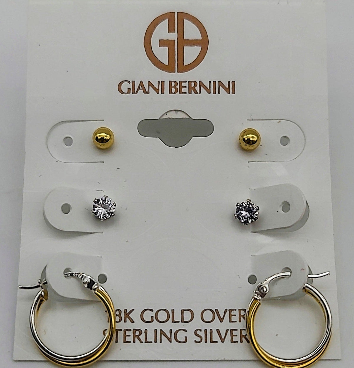 Giani Bernini Sterling Silver Three-Piece Earring Set