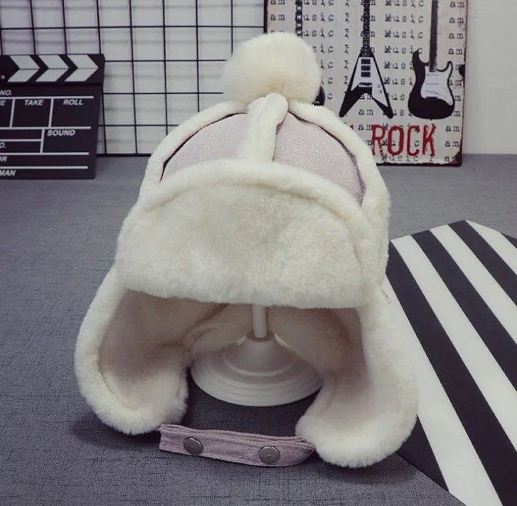 Kids’ Sherpa Aviator Hat with Ear Flaps