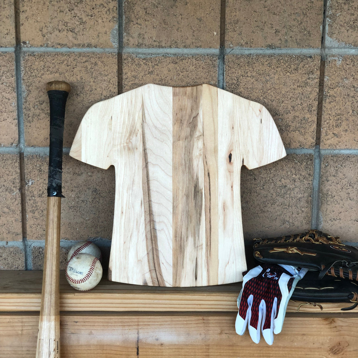 Personalized Baseball Jersey Maple Cutting Board