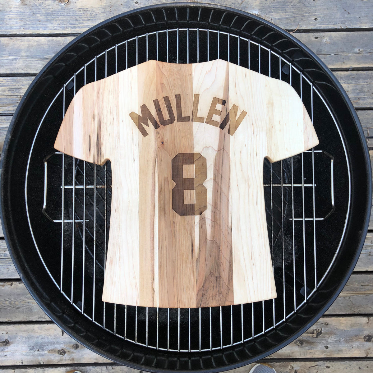 Personalized Baseball Jersey Maple Cutting Board