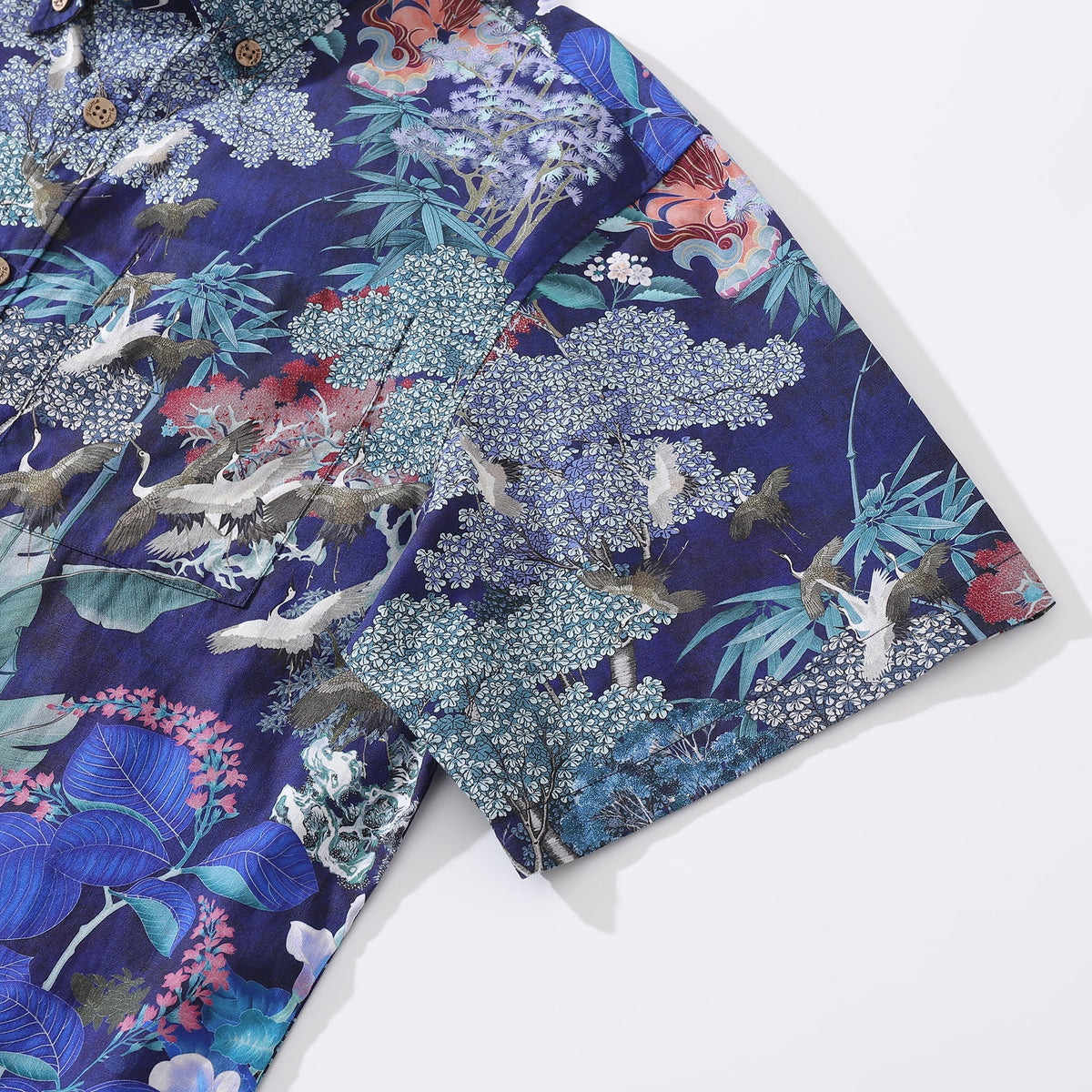 Men's 1950s Vintage Print Cotton Hawaiian Shirt