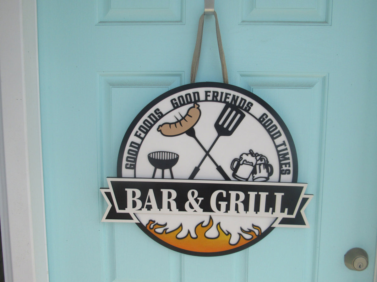 Bar & Grill Sign for Outdoor Patio Kitchens