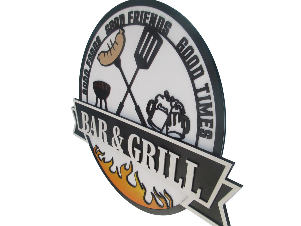 Bar & Grill Sign for Outdoor Patio Kitchens