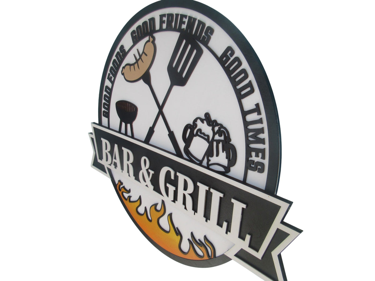 Bar & Grill Sign for Outdoor Patio Kitchens