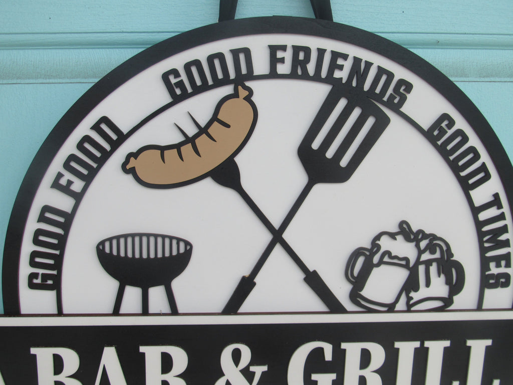 Bar & Grill Sign for Outdoor Patio Kitchens