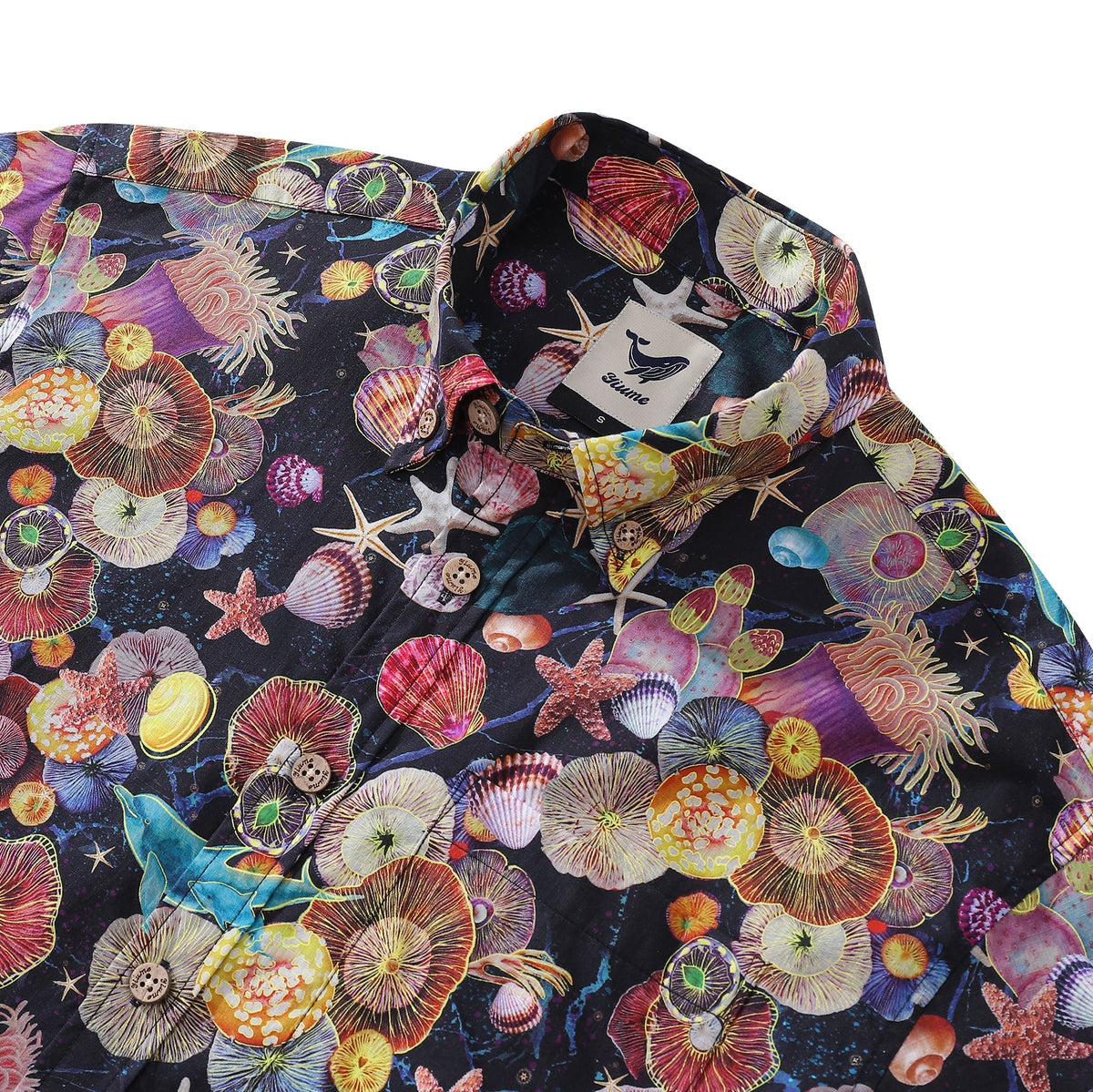 Men's Coral Wonderland Cotton Hawaiian Shirt