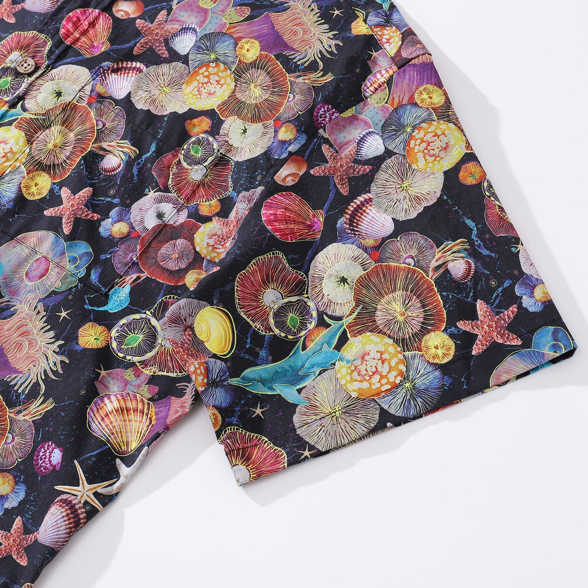 Men's Coral Wonderland Cotton Hawaiian Shirt