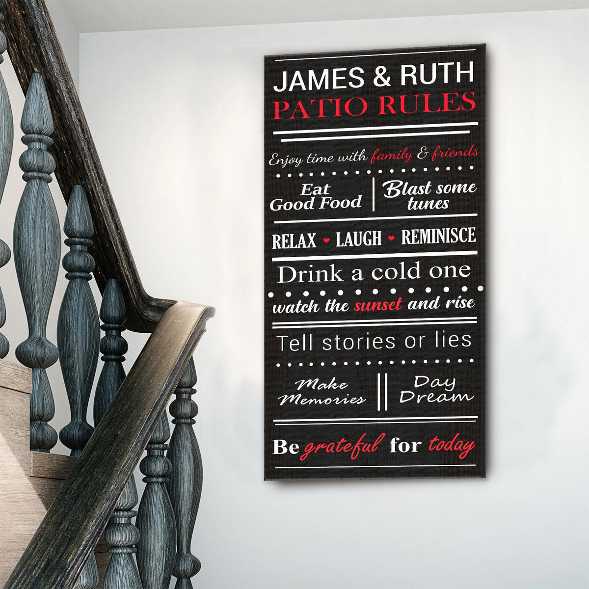 Patio Rules Decorative Outdoor Sign