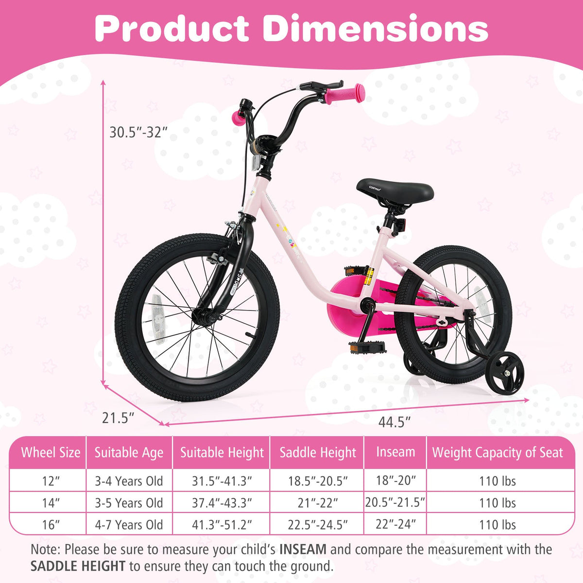 Kids’ Bicycle, 12/14/16-Inch