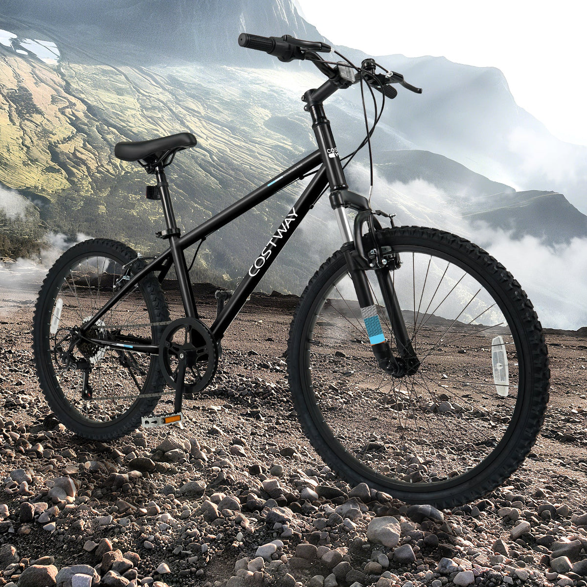 Kids' Mountain Bike – 20 or 24 Inch, Black