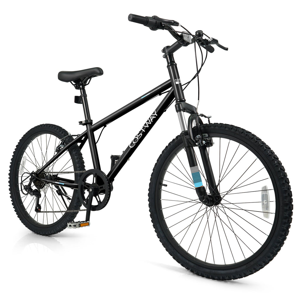 Kids' Mountain Bike – 20 or 24 Inch, Black
