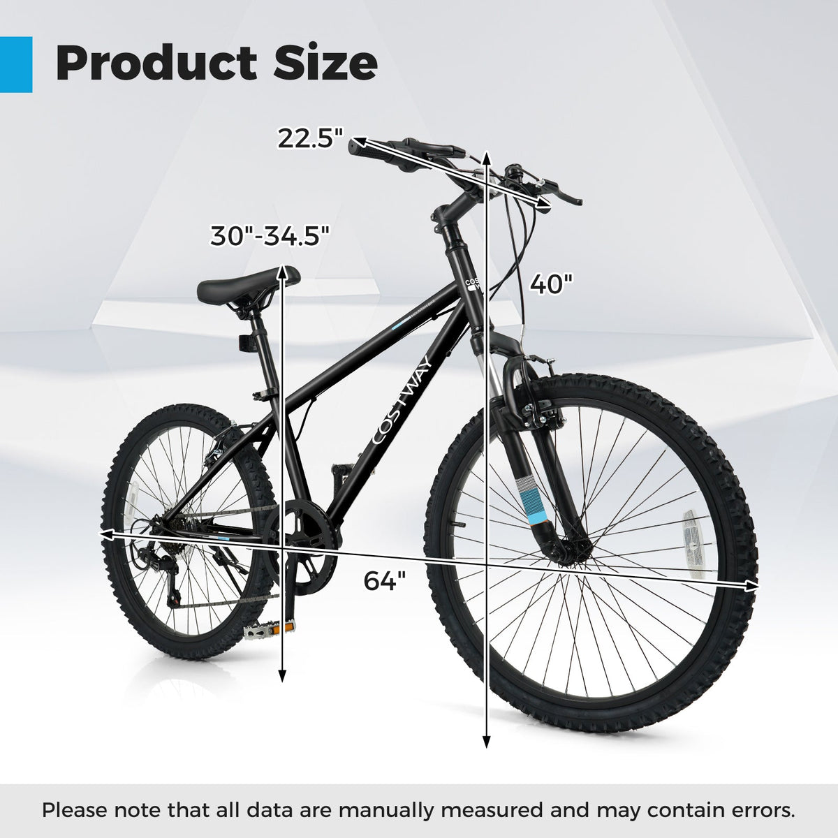 Kids' Mountain Bike – 20 or 24 Inch, Black