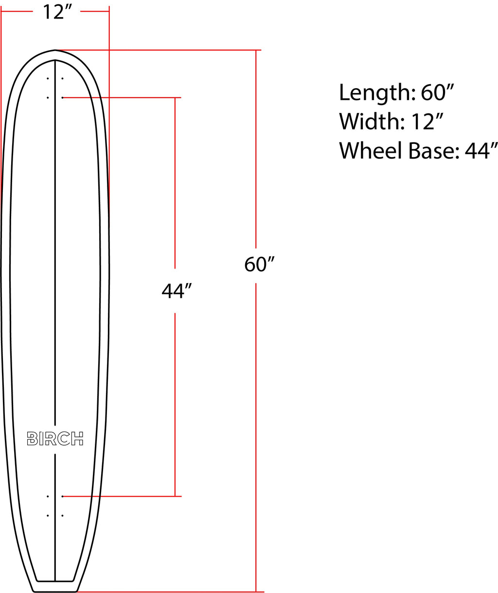 BIRCH 60-Inch Complete Longboard