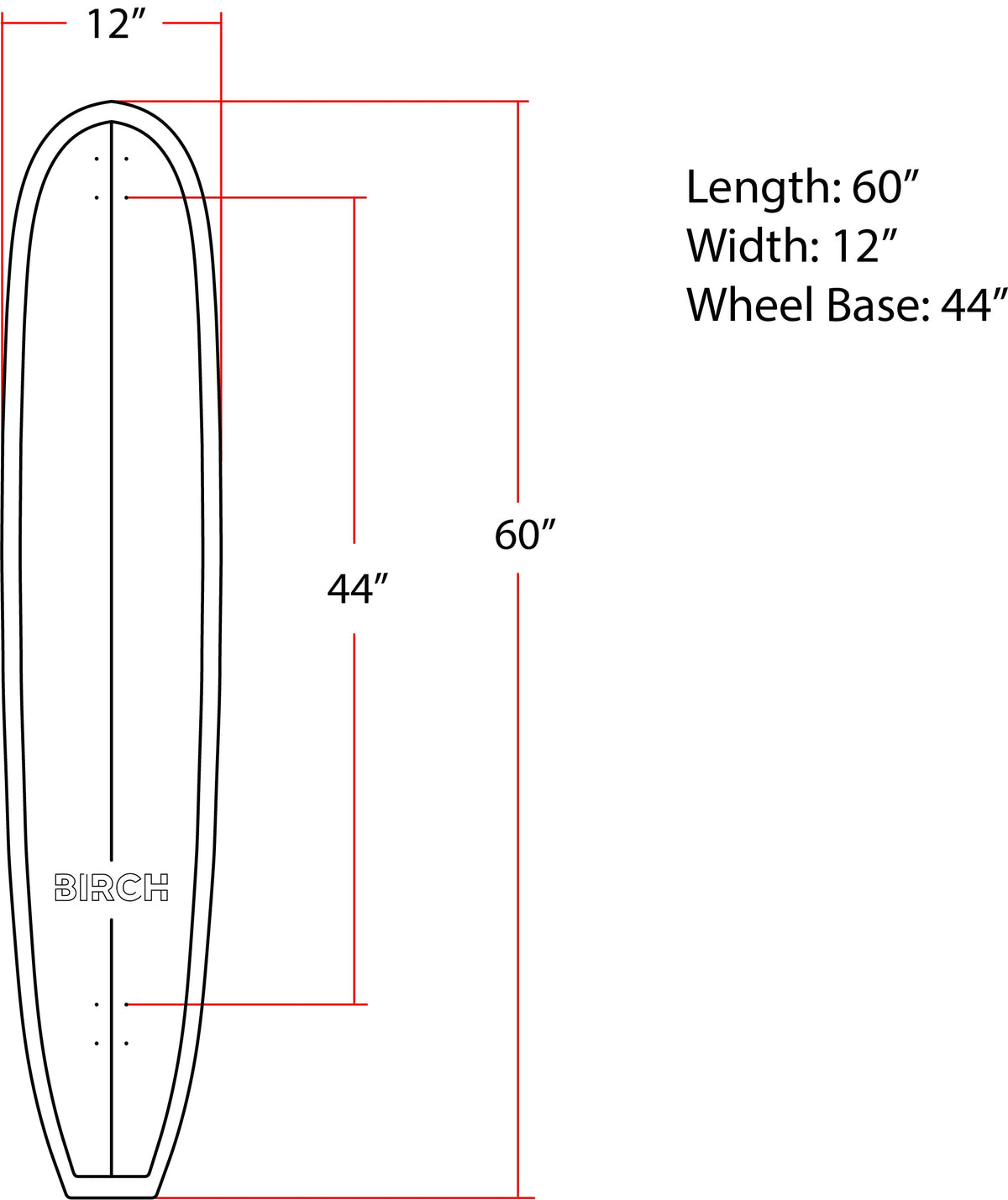 BIRCH 60-Inch Complete Longboard