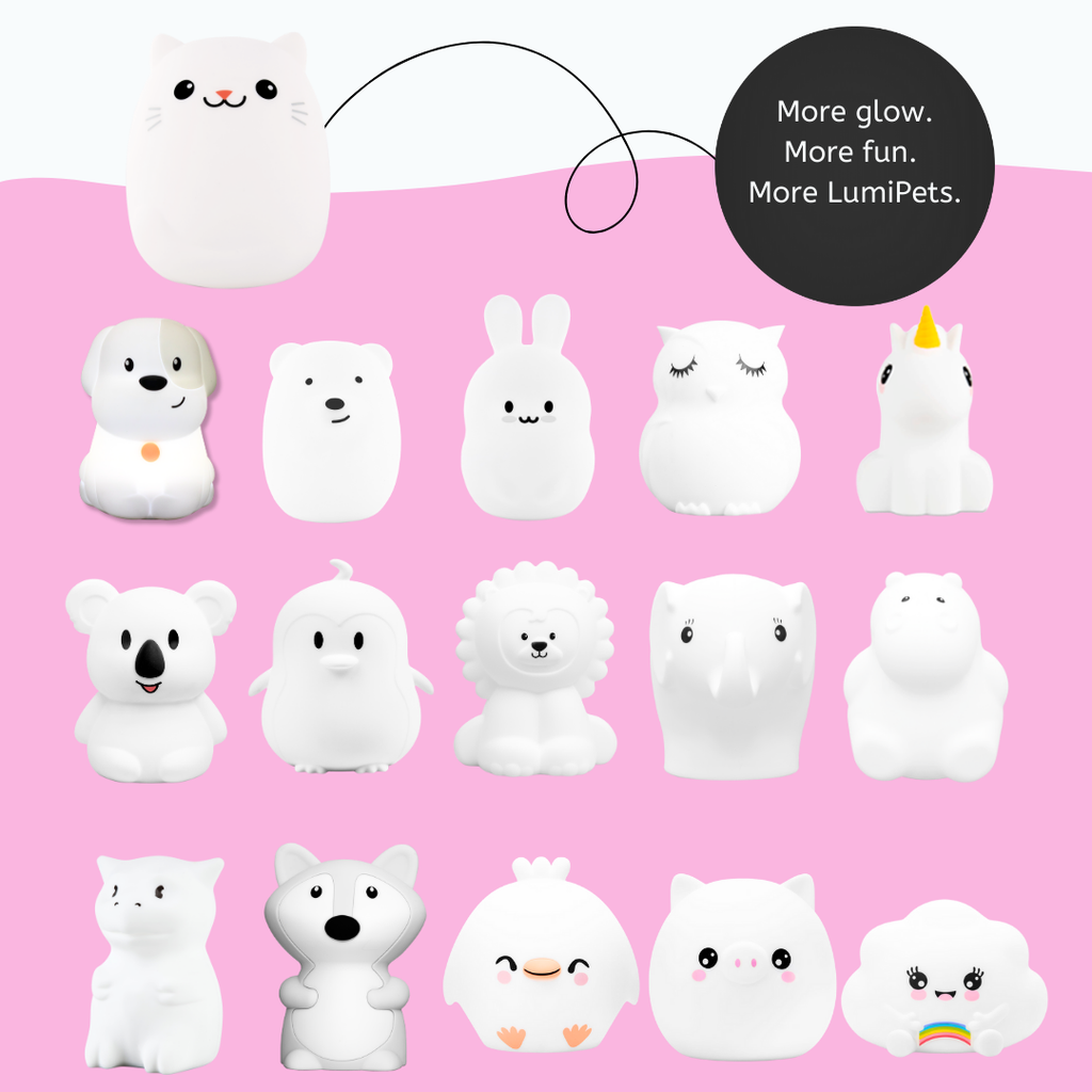 LumiPets Clive the Cat Color-Changing Night Light