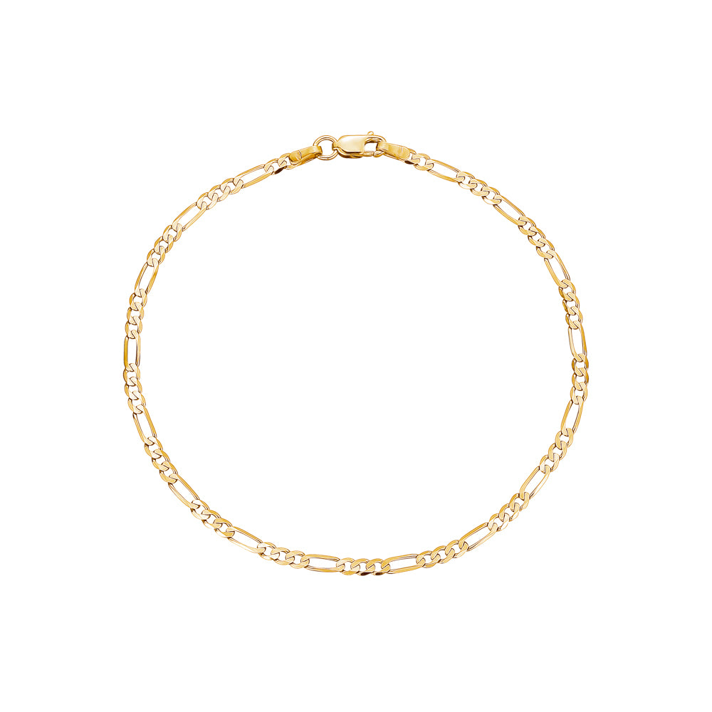 14K Solid Gold Men's Figaro Bracelet – 8.25 Inch