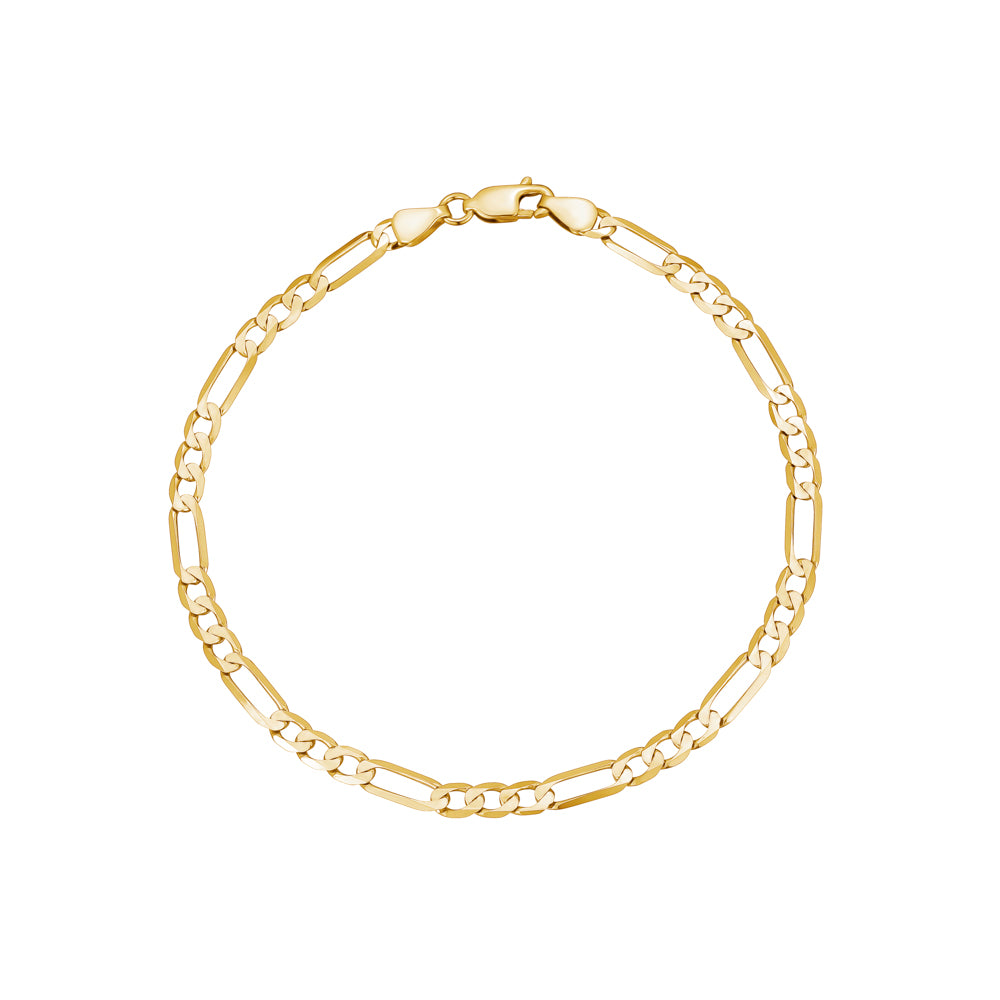 14K Solid Gold Men's Figaro Bracelet – 8.25 Inch