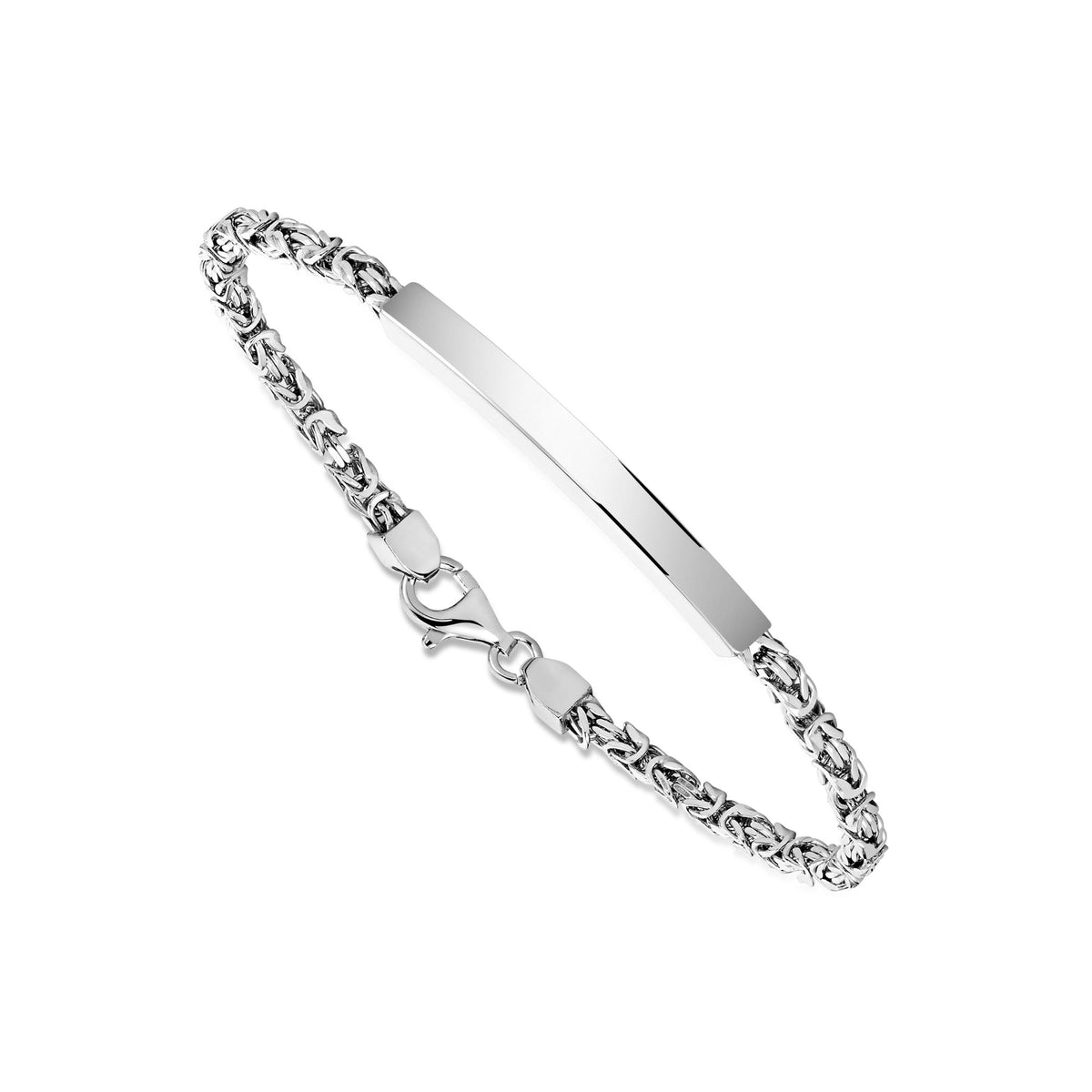 Men's 925 Sterling Silver Engravable ID Bracelet