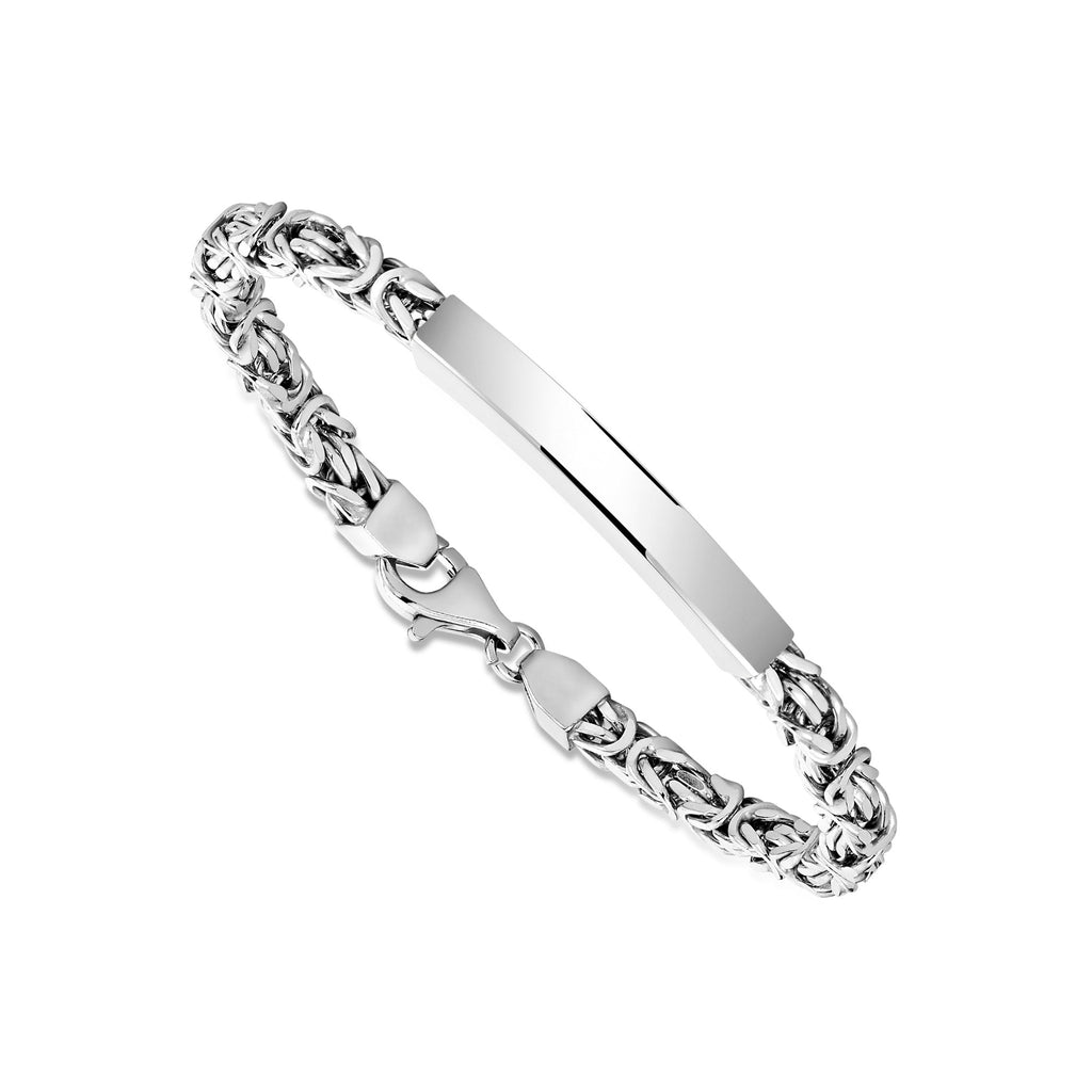 Men's 925 Sterling Silver Engravable ID Bracelet