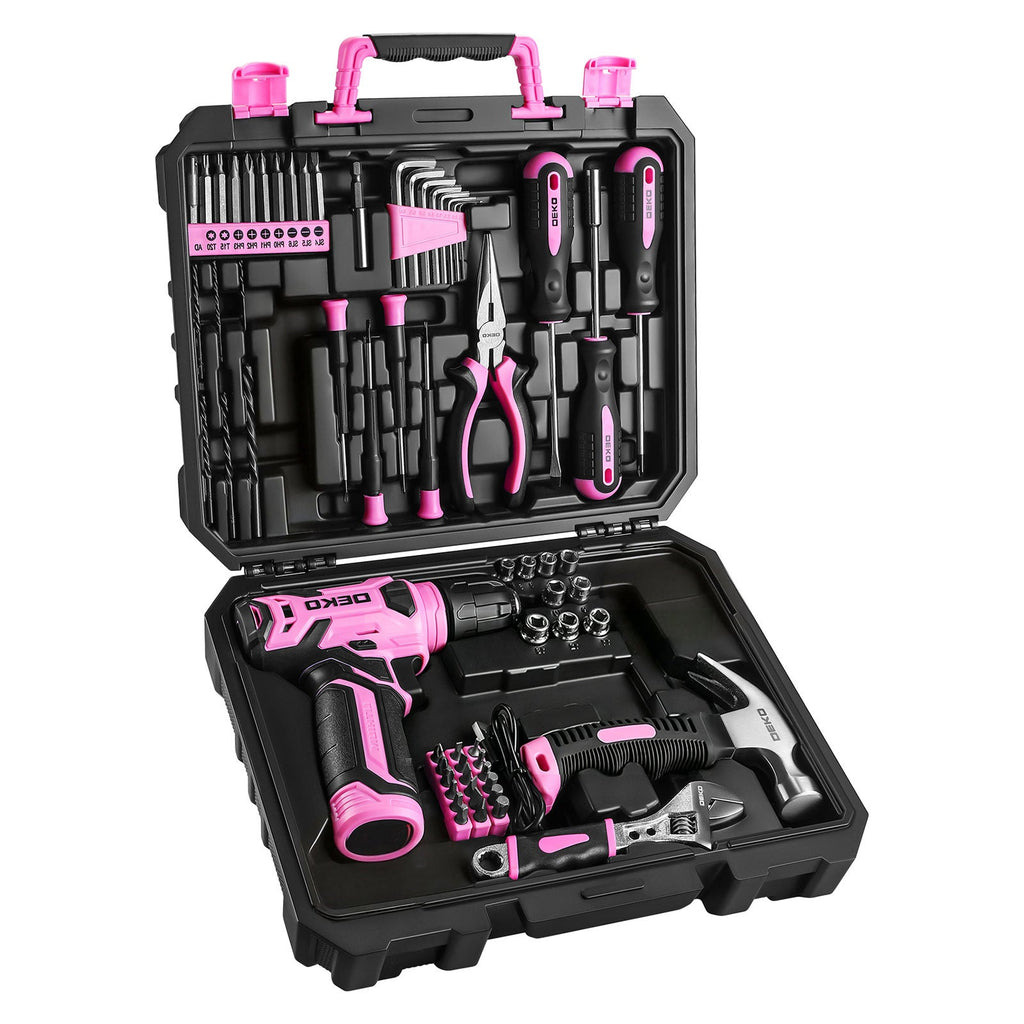 Cordless Drill & Household Tool Set, 119 Pieces