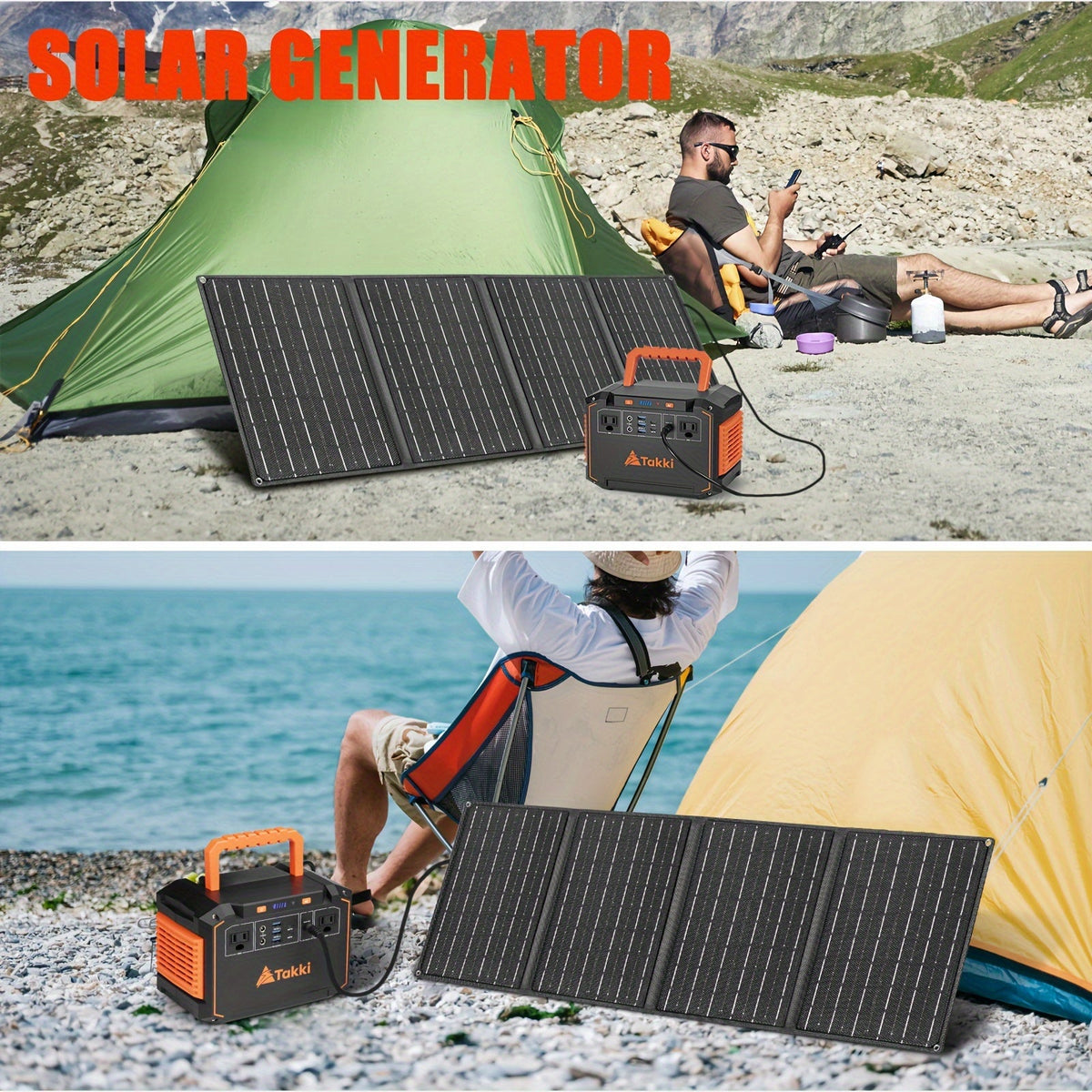 300W Portable Power Station with Foldable Solar Panel