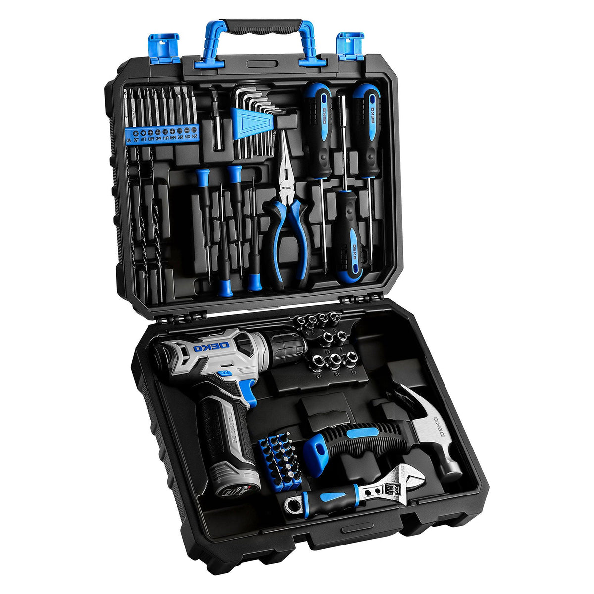Cordless Drill & Household Tool Set, 119 Pieces