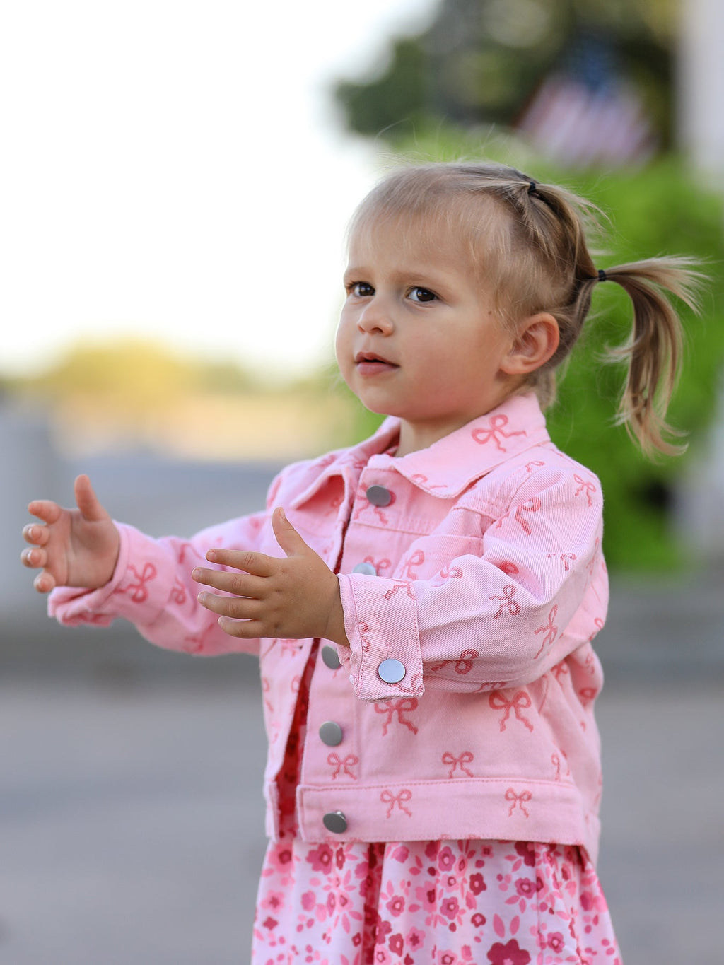 Girls’ Pink Denim Jacket