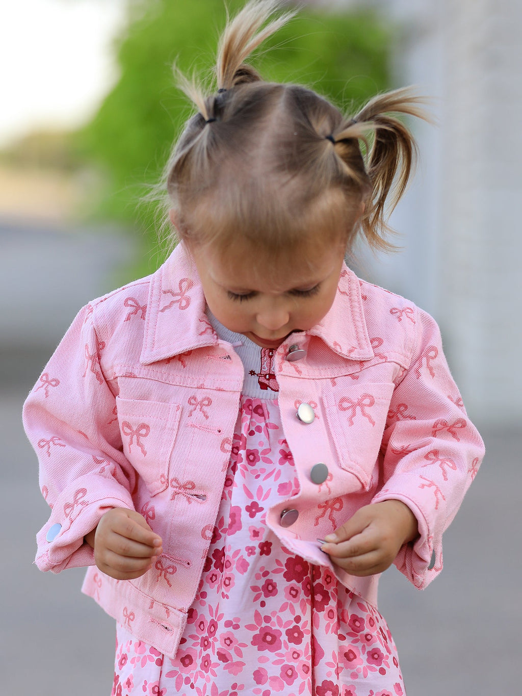 Girls’ Pink Denim Jacket