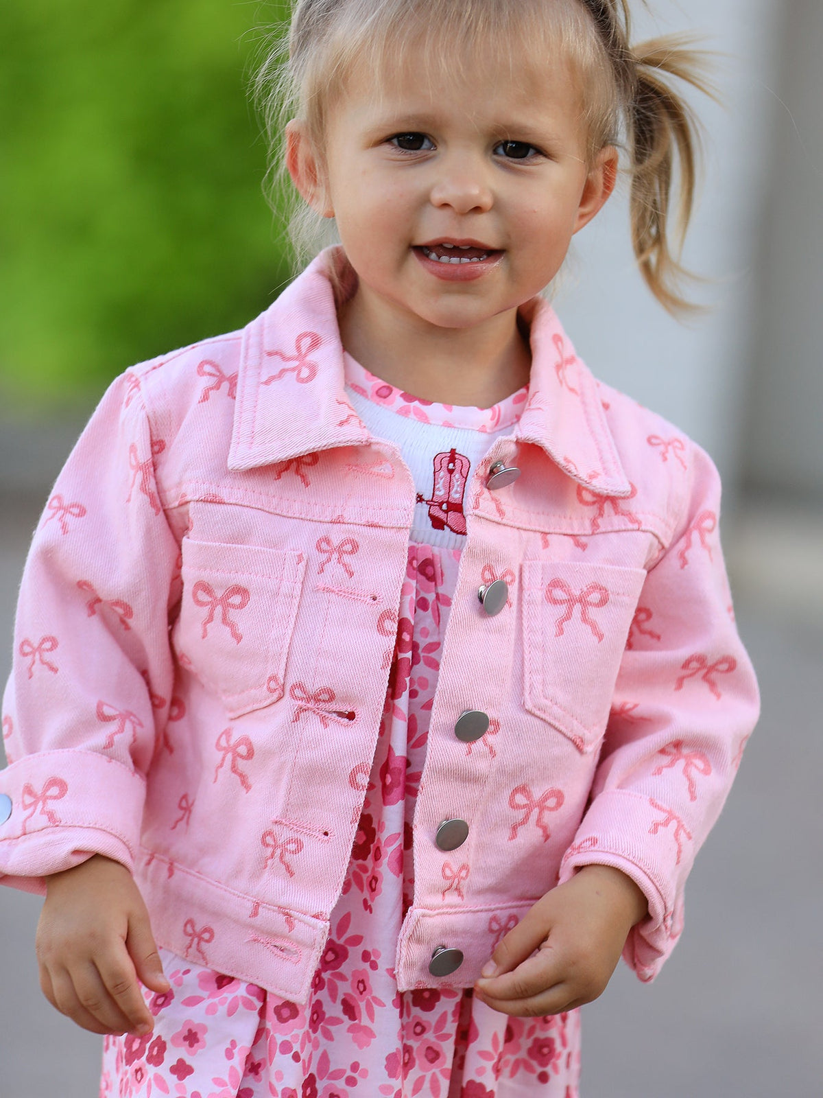 Girls’ Pink Denim Jacket
