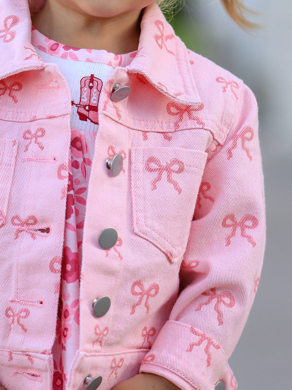Girls’ Pink Denim Jacket