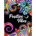 Positive Vibes: Inspiration Journal with Coloring Pages