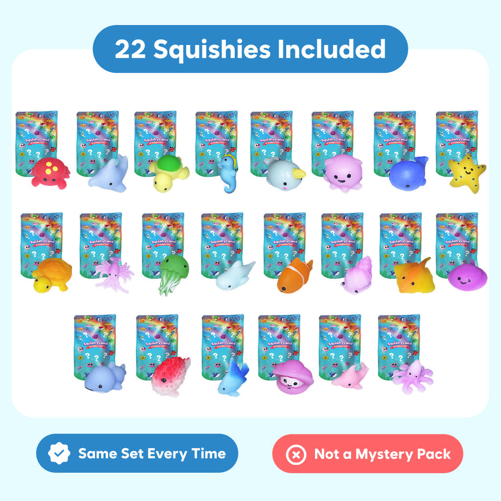 Mystery Sea Animal Squishies – 22 Pieces