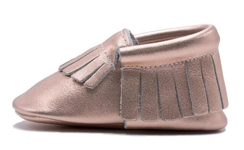 Baby First-Walker Slip-On Shoes – Fringe & Bow Styles