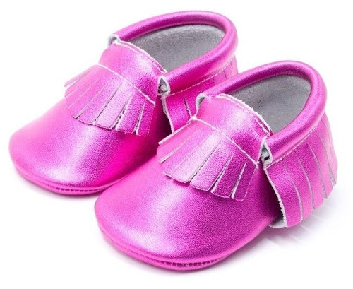 Baby First-Walker Slip-On Shoes – Fringe & Bow Styles