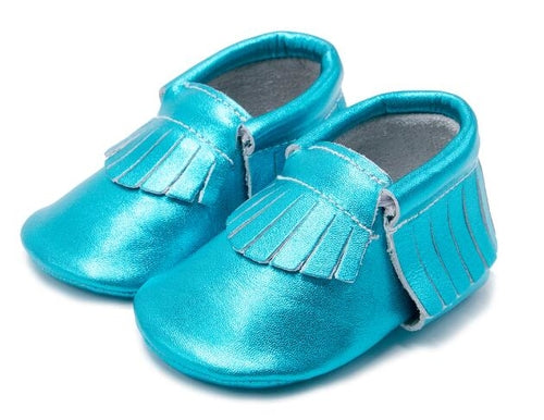 Baby First-Walker Slip-On Shoes – Fringe & Bow Styles