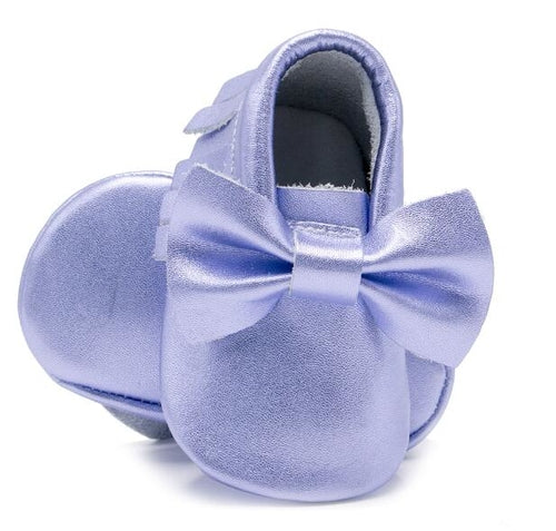 Baby First-Walker Slip-On Shoes – Fringe & Bow Styles