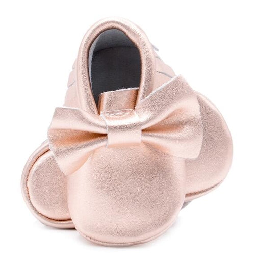 Baby First-Walker Slip-On Shoes – Fringe & Bow Styles
