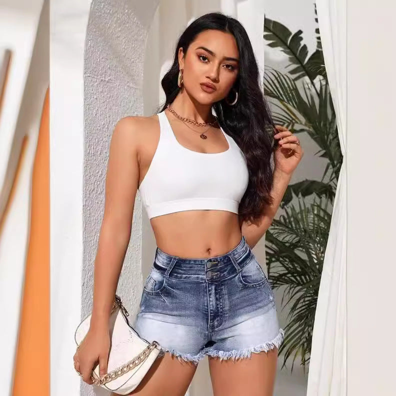 Women's Distressed Denim Shorts