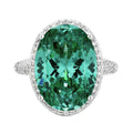 Para Green Cubic Zirconia Halo Jewelry