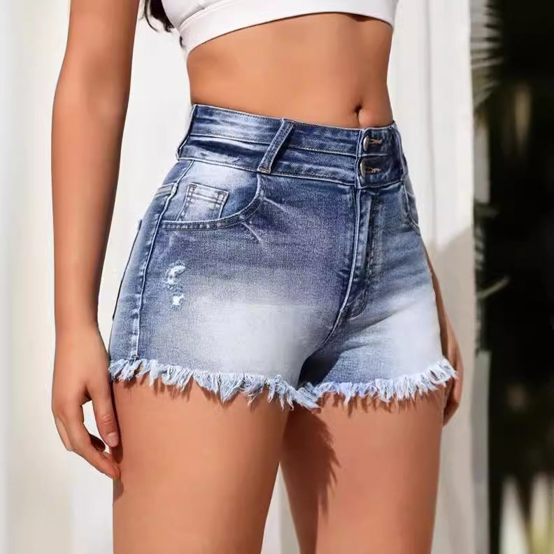 Women's Distressed Denim Shorts