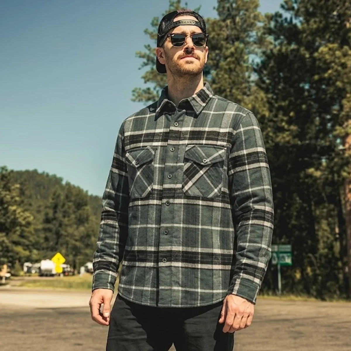 Grey Ghost Men's Plaid Flannel Shirt