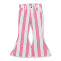 Girls' Pink Stripe Denim Pants