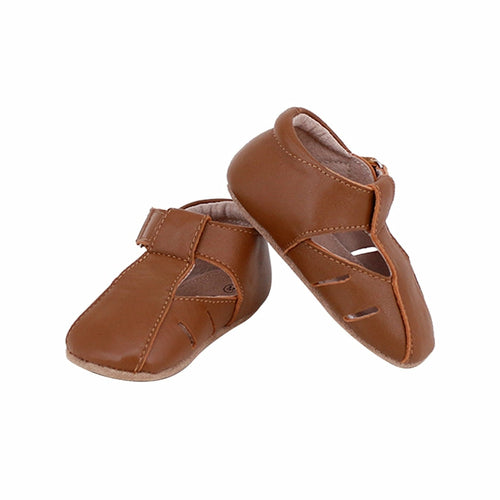 SKEANIE Dakota Tan Leather Baby & Toddler Pre-Walker Shoes