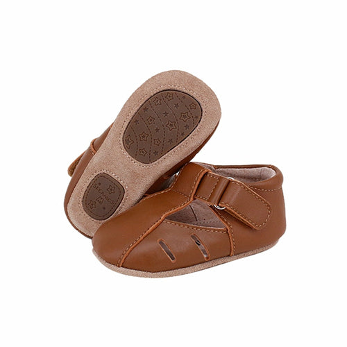 SKEANIE Dakota Tan Leather Baby & Toddler Pre-Walker Shoes
