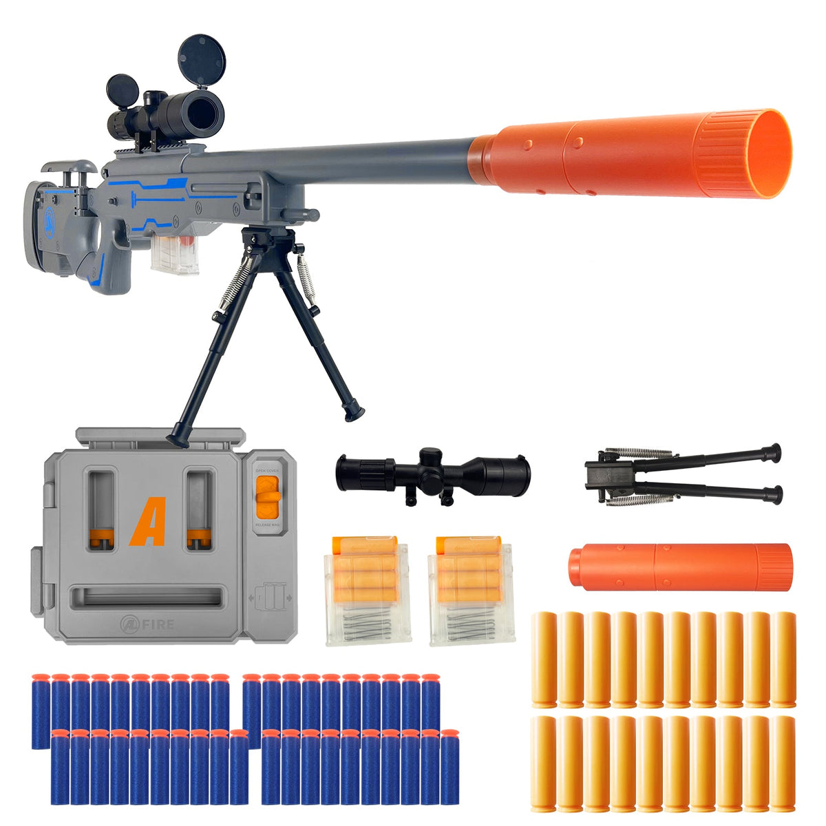 AWM-Style Foldable Foam Dart Toy Blaster
