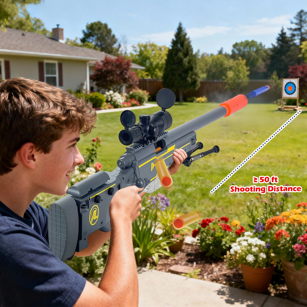AWM-Style Foldable Foam Dart Toy Blaster