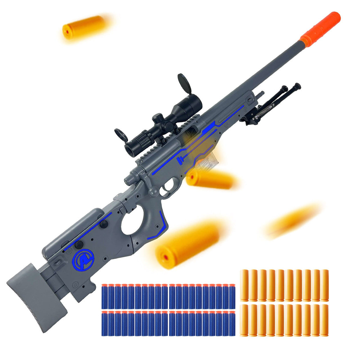 AWM-Style Foldable Foam Dart Toy Blaster