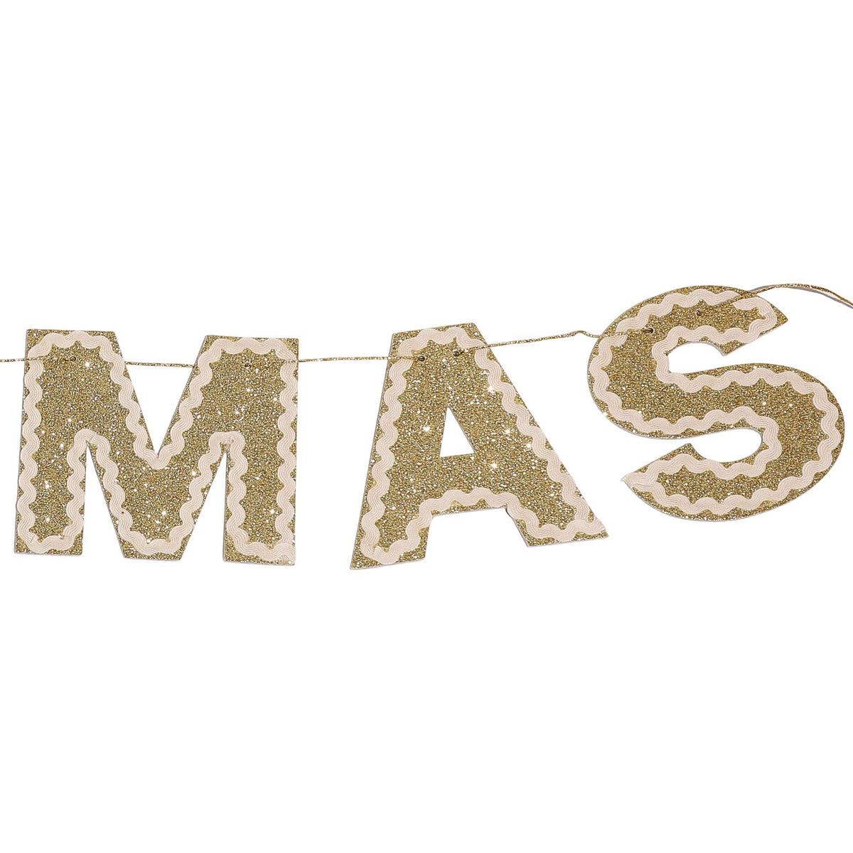 Merry Christmas Gold Shimmer Banner – 80 in
